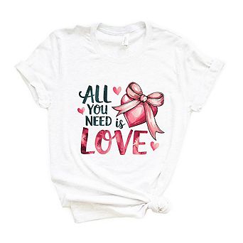 All You Need Is Love Coquette Short Sleeve Graphic Tee