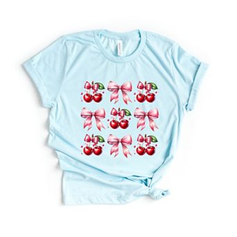 Coquette Pink Cherry Chart - Women's Short Sleeve Graphic T-Shirt