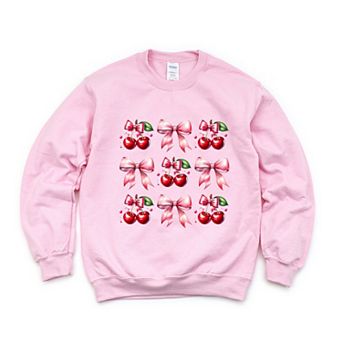 Coquette Pink Cherry Chart - Women's Graphic Sweatshirt