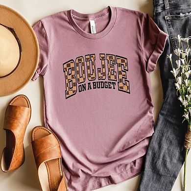 Boujee On A Budget Checkered Short Sleeve Graphic Tee