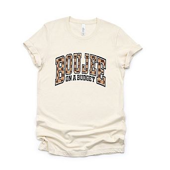 Boujee On A Budget Checkered Short Sleeve Graphic Tee