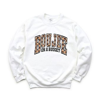 Boujee On A Budget Checkered Sweatshirt