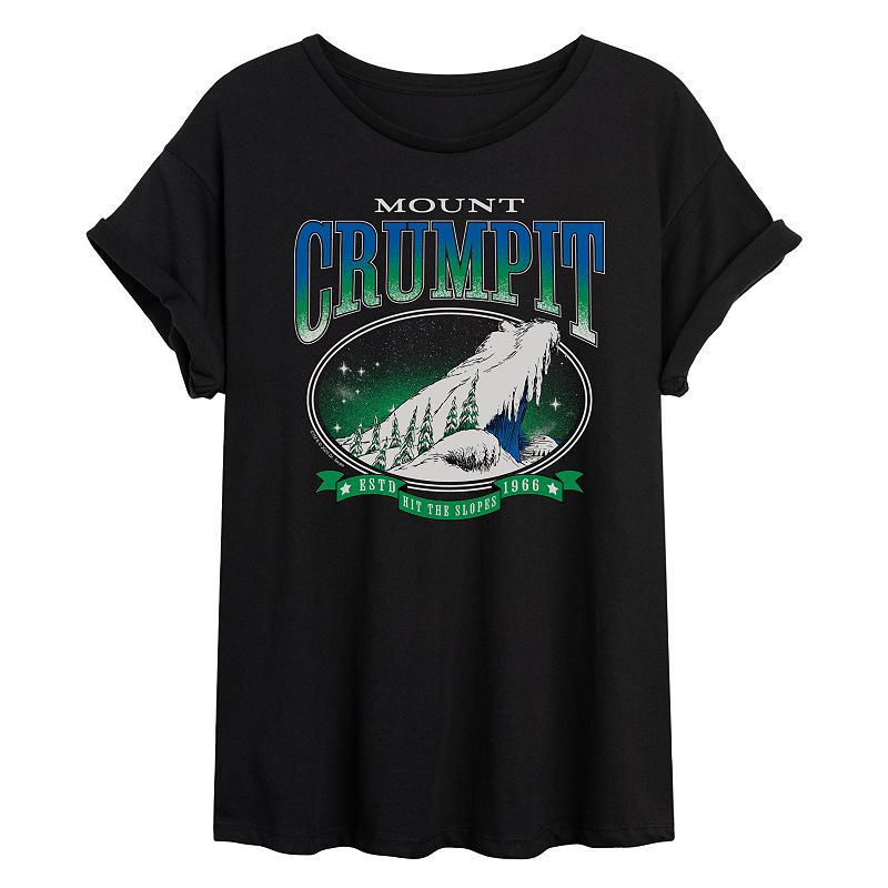 UPC 199763836954 product image for Juniors' Dr. Seuss The Grinch Mount Crumpit Hit The Slopes Oversized Tee, Women' | upcitemdb.com