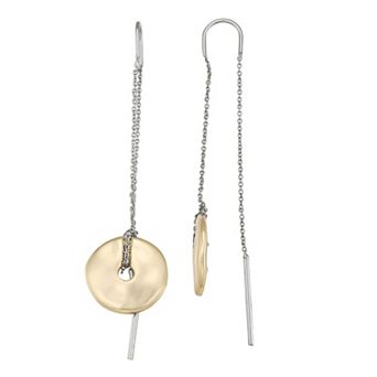 Nine West Two-Tone Threader Earrings