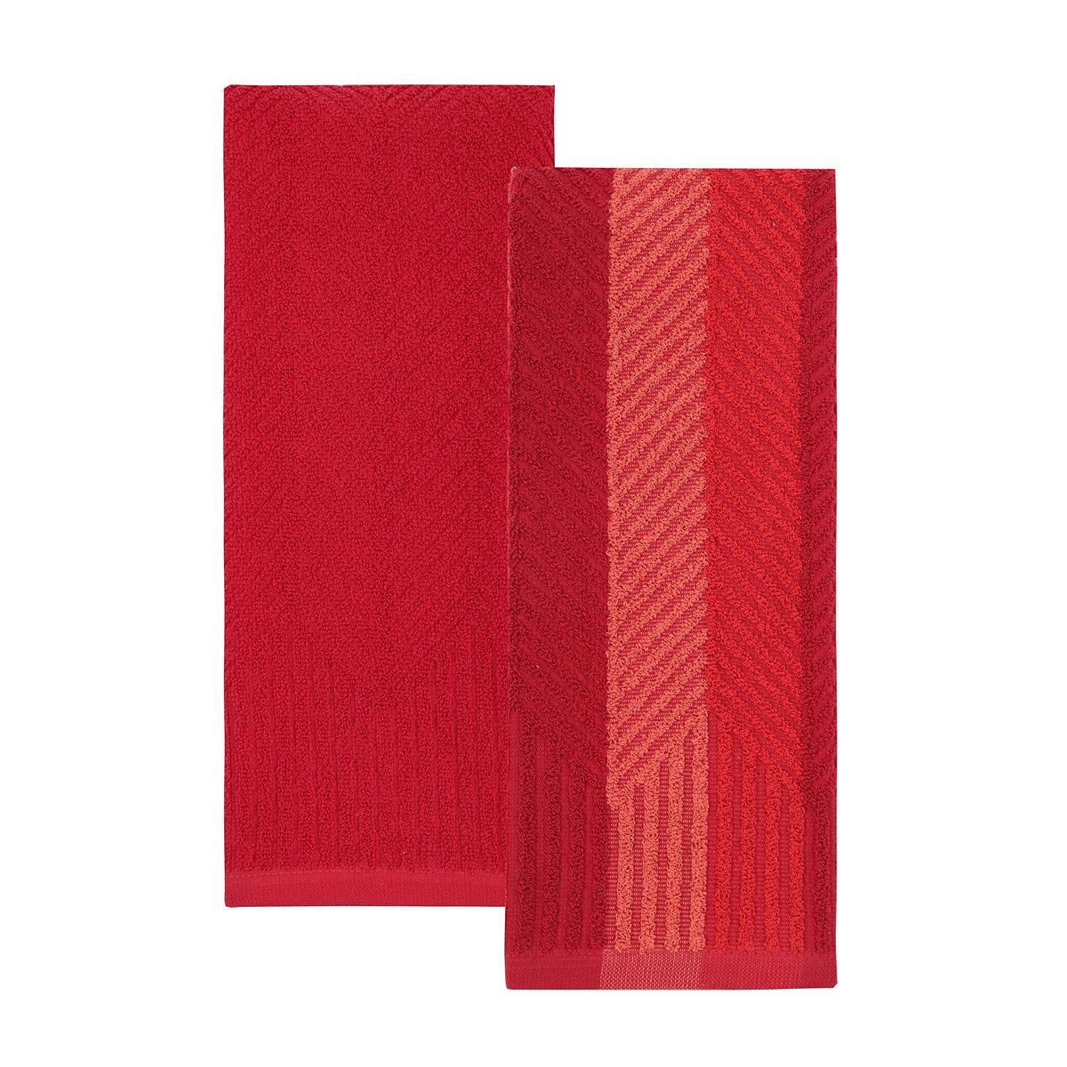 The Big One® 2-Pack Chevron Terry Kitchen Towel Set - Red