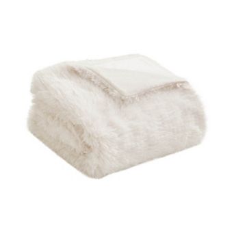 Juicy Couture Eyelash Faux Fur Throw Blanket