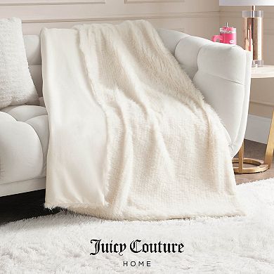 Juicy Couture Eyelash Faux Fur Throw Blanket