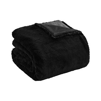 Juicy Couture Fluffy Faux Fur Throw Blanket