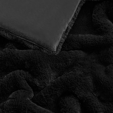 Juicy Couture Fluffy Faux Fur Throw Blanket