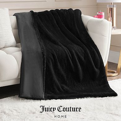 Juicy Couture Fluffy Faux Fur Throw Blanket