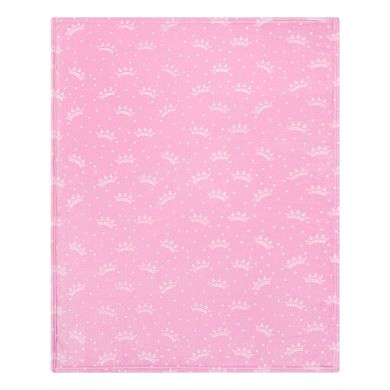 Juicy Couture Plush Crown Print Throw Blanket