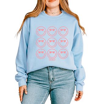 S.W.Smiley Love Smiley Grid - Women's Graphic Sweatshirt
