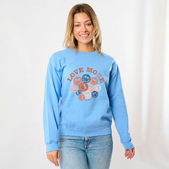 S.W.Smiley Love More Smiley Faces - Women's Graphic Sweatshirt