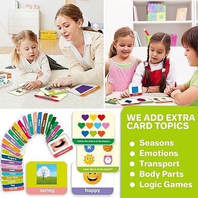 QUOKKA ABC Learning Flash Cards for Toddlers 2-4 Years Old 120 Realistic Flashcards for Kids