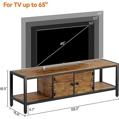 Modern TV Stands for Larger TVs, Storage Cabinet & Adjustable Feet