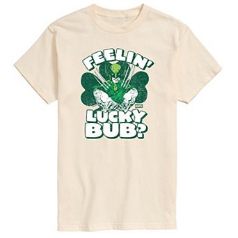 Men's Marvel Wolverine Feelin' Lucky Bub? Graphic Tee