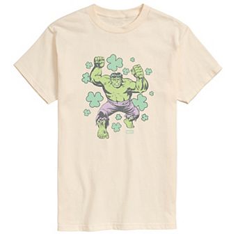 Men's Marvel Hulk Shamrocks Distressed Graphic Tee