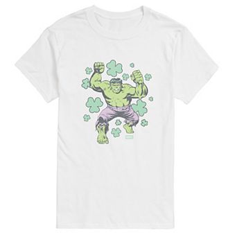 Men's Marvel Hulk Shamrocks Distressed Graphic Tee