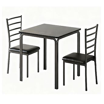 Dining Table with 2 Chairs Set Table and 2 Chairs Kitchen Table for 2 Seater MDF Metal
