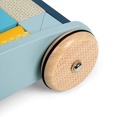 Wooden Baby Walker with Blocks