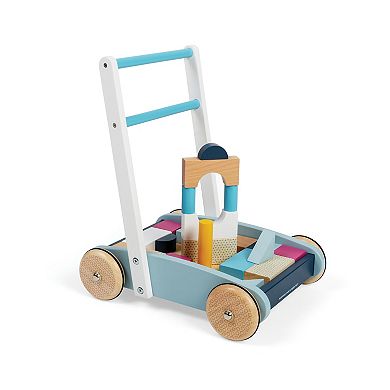Wooden Baby Walker with Blocks