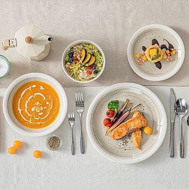 16-piece Stoneware Dinnerware Set, incl. Dinner Plates, Dessert Plates, Soup Plates, Bowls, for 4