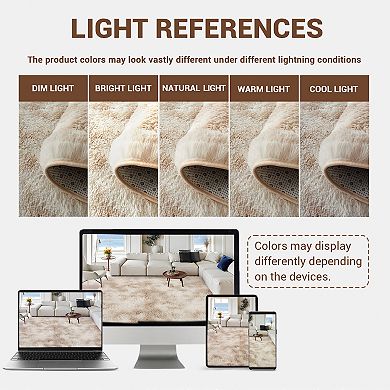 Fluffy Plush Shaggy Rug for Living Room Furry Fur Non Shedding Rug for Bedroom Playroom