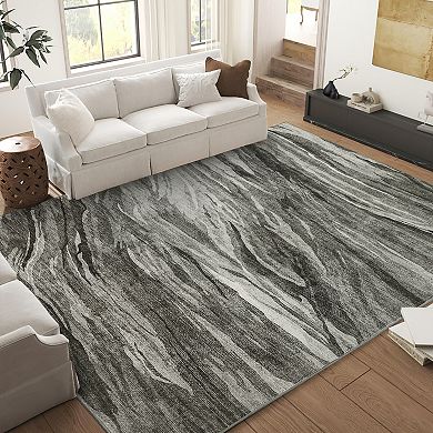 Area Rug Abstract Machine Washable Rug Abstract Carpet Stain Resistant Non-Slip Accent Rug