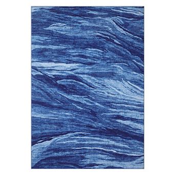 Area Rug Abstract Machine Washable Rug Abstract Carpet Stain Resistant Non-Slip Accent Rug