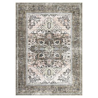 Boho Area Rug Machine Washable Area Rugs for Living Room Bedroom, Vintage Soft Boho Rug Carpet