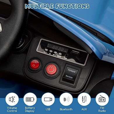 Electric Ride-On Car for Kids - 12V 4.5AH, Dual Drive, Speed 1.2-2.2 Mph, Bluetooth Connectivity