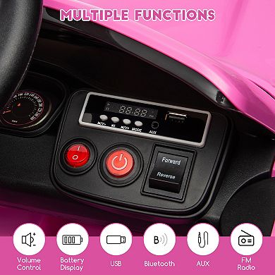Electric Ride-On Car for Kids - 12V 4.5AH, Dual Drive, Speed 1.2-2.2 Mph, Bluetooth Connectivity