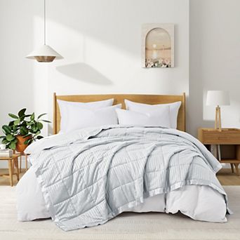 Peace Nest Blanket with Satin Trim