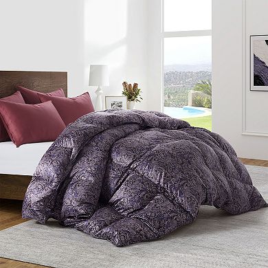 Puredown All Season Silk Covered 93% White Goose Down Comforter