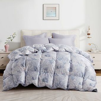 Puredown All Season Silk Covered 93% White Goose Down Comforter