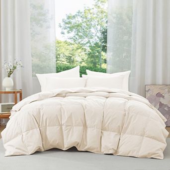 Puredown Lightweight 100% Cotton Down & Feather Comforter