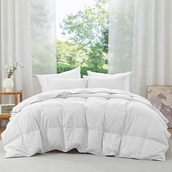 Puredown Lightweight 100% Cotton Down & Feather Comforter
