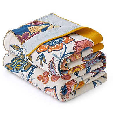 Peace Nest Throw Blanket 100% Cotton Boho