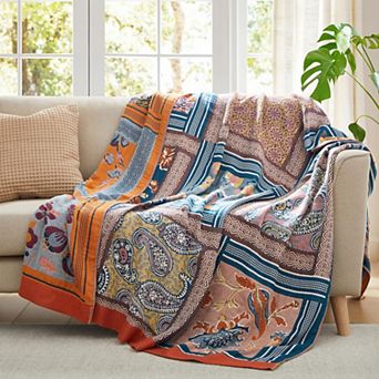 Peace Nest Throw Blanket 100% Cotton Boho