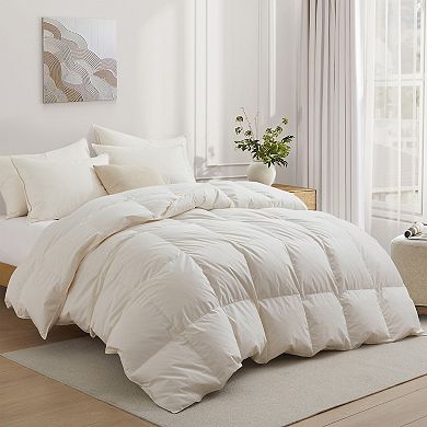 Puredown Organic Cotton 90% Down Comforter for All Season