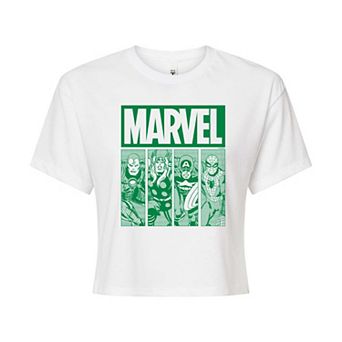 Juniors' Marvel Graphic Cropped Tee
