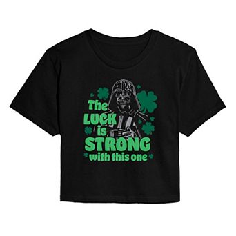 Juniors' Star Wars Darth Vader Graphic Cropped Tee