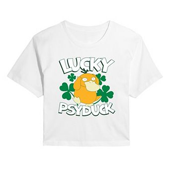Juniors' Pokémon Lucky Psyduck Cropped Tee