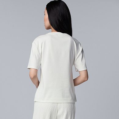 Women's Simply Vera Vera Wang Crochet Front Top