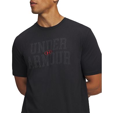 Big & Tall Under Armour Mesh Wordmark Short Sleeve Graphic Tee