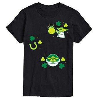 Men's Star Wars The Mandalorian Grogu St. Patrick's Day Icons Graphic Tee