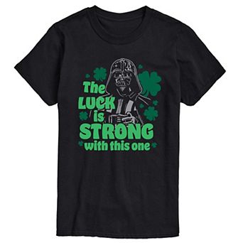 Men's Star Wars Darth Vader The Luck Is Strong With This One Graphic Tee