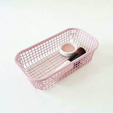 2-Piece Rectangular Mesh Storage Basket Set with Open Grid Design