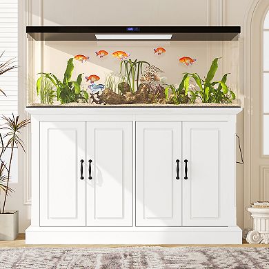 Whisen 55-75 Gallon Fish Tank Stand with Power Outlet, Aquarium Stand ...