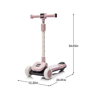 Whisen Kids 3-Wheel Ride On Balance Scooter with PU Flashing Wheels
